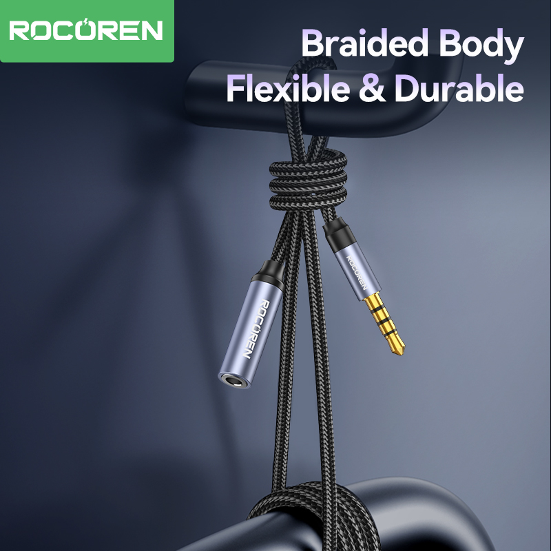 Rocoren AUX Cable 3.5mm Jack M - đánh giá và giá Laptop Accessories Headphones
