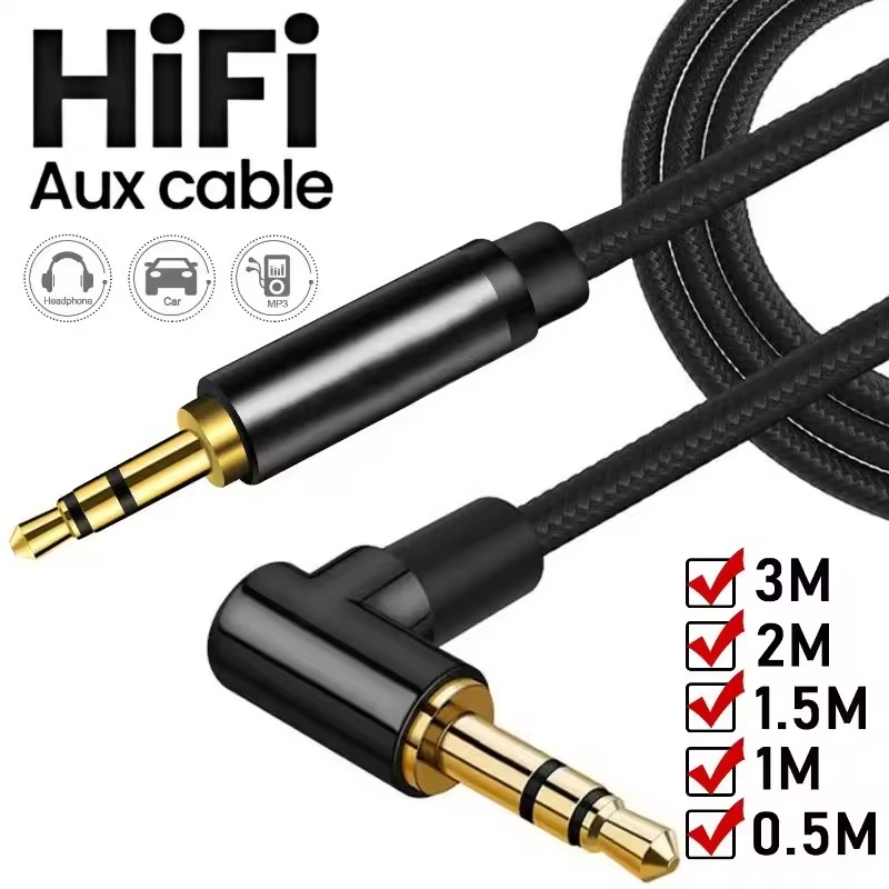 AUX Cable 3.5mm Jack Audio Cab - đánh giá và giá Laptop Accessories Headphones